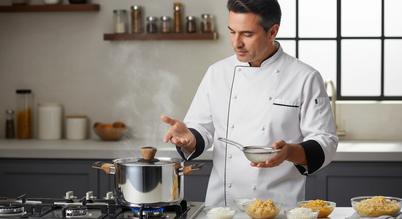 Panela para arroz que evita grudar na base